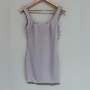 Windsor Ribbed Knit Mini Dress Tan Size Small